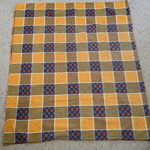 African Cloth Blanket Coverlet 88" X 55"